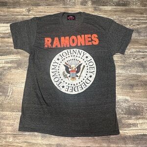 Ramones Band Tee - Johnny Joey Dee Dee - Classic Rock Shirt - Large - GUC